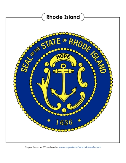 Flags & Seals - Rhode Island State Seal (Full-Color Version) Flags & Seals - Rhode Island State Seal (Full-Color Version)