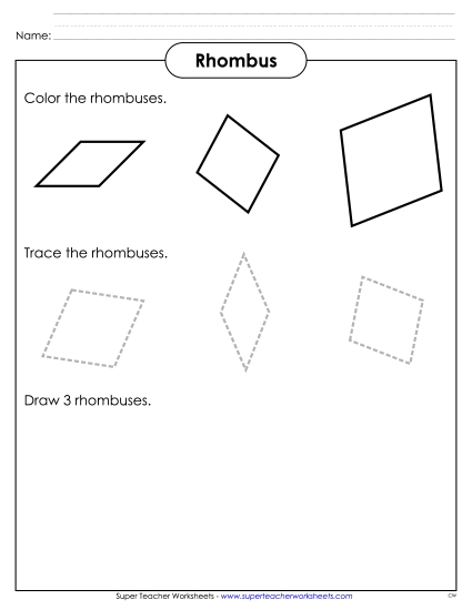 Individual Shapes - Rhombuses