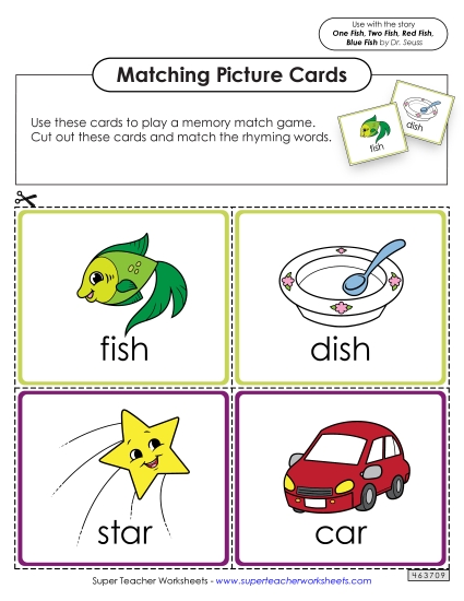 Card Match Game - Rhyme Picture Matching Cards