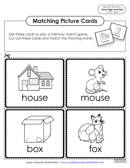 Activities - Rhyme Picture Matching Cards