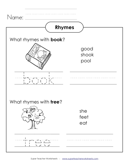 Rhyming Words (Basic) - Rhyming Words 2