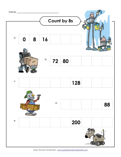 Robots - Count By 8s