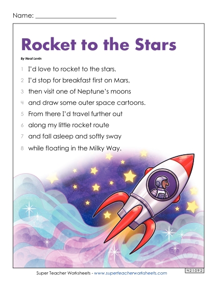 4th Grade Poems - Rocket to the Stars 4th Grade Poems - Rocket to the Stars