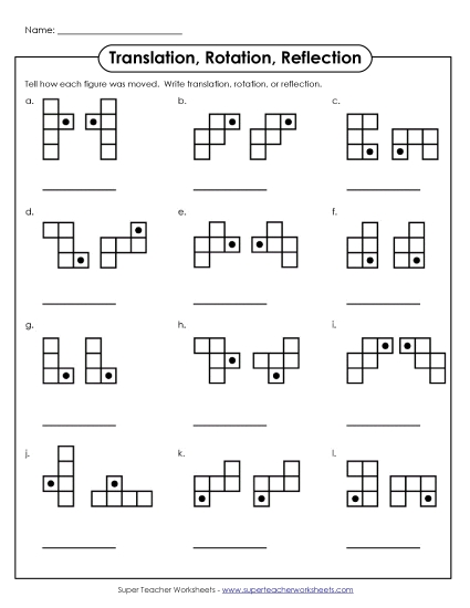 Translation, Rotation, Reflections (Mixed) - Rotation, Translation, Reflection