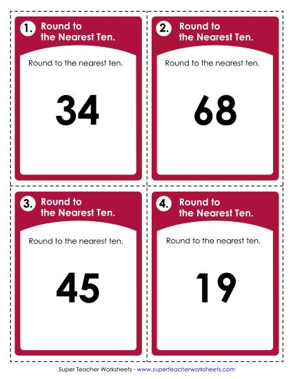Rounding to Nearest Ten (2-Digit Numbers) Rounding to Nearest Ten (2-Digit Numbers)