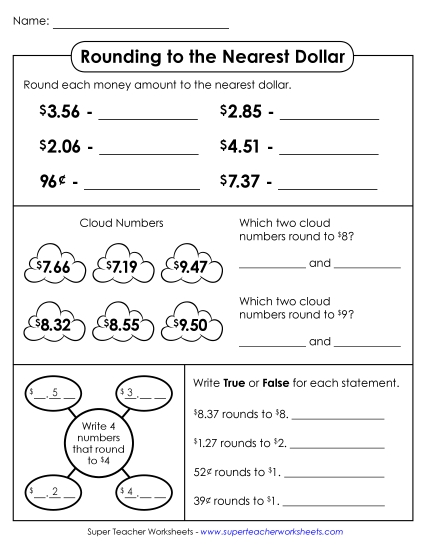 Money Rounding (Nearest Dollar) - Rounding to the Nearest Dollar