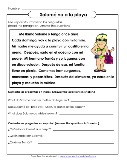 Short Passages (Level: Basic) - Salomé va a la playa Short Passages (Level: Basic) - Salomé va a la playa