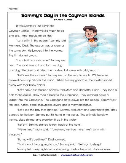 Fiction - Sammy's Day in the Cayman Islands Fiction - Sammy's Day in the Cayman Islands