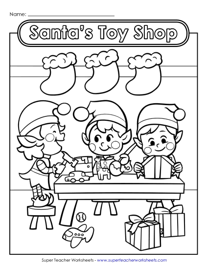 Advanced Pictures (For Older Kids) - Santa's Toy Shop