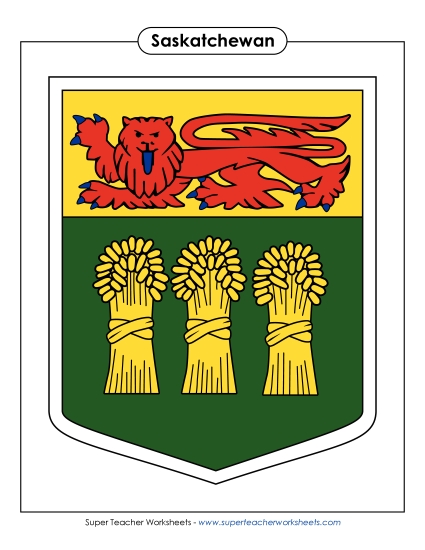 Flag and Coat of Arms - Saskatchewan Escutcheon (Full Colour) Flag and Coat of Arms - Saskatchewan Escutcheon (Full Colour)
