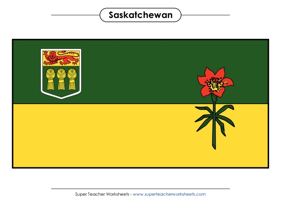 Flag and Coat of Arms - Saskatchewan Flag (Full Colour)