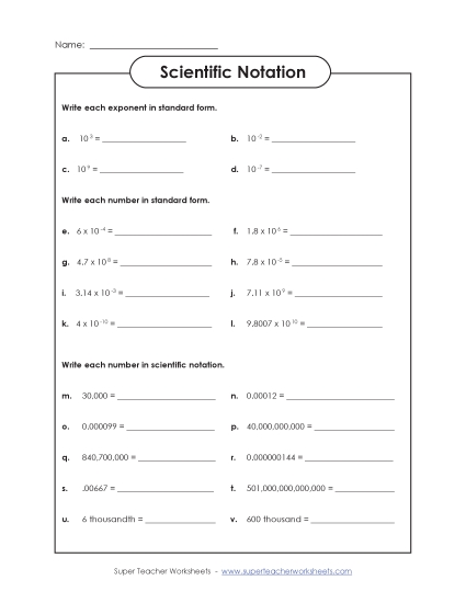 Level: Advanced Decimals & Negative Exponents - Scientific Notation: Advanced