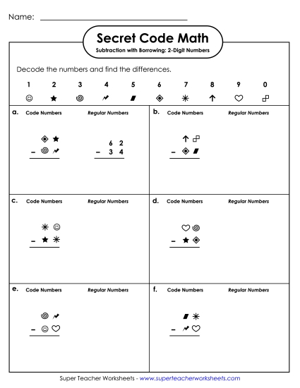Subtraction - SCM: Subtraction: 2-Digits (Regrouping)