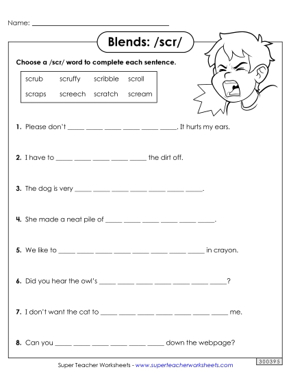 Worksheets - Scr- Sentences