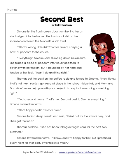 Fiction Stories - Second Best (Fiction) Fiction Stories - Second Best (Fiction)
