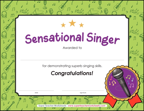 Music Awards - Sensational Singer Award Music Awards - Sensational Singer Award