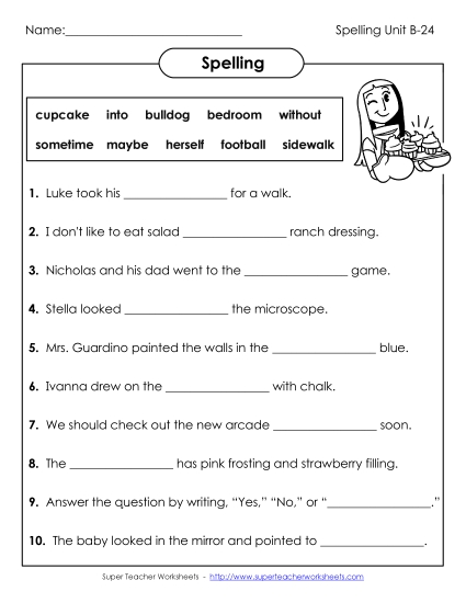 Worksheets - Sentence Completion (B-24) Worksheets - Sentence Completion (B-24)