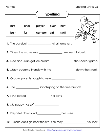 Worksheets - Sentence Completion (B-28) Worksheets - Sentence Completion (B-28)