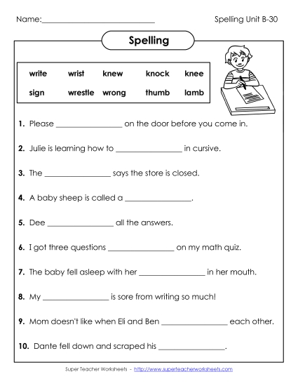 Worksheets - Sentence Completion (B-30) Worksheets - Sentence Completion (B-30)