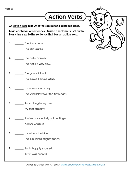 Basic Action Verbs - Sentences with Action Verbs Basic Action Verbs - Sentences with Action Verbs