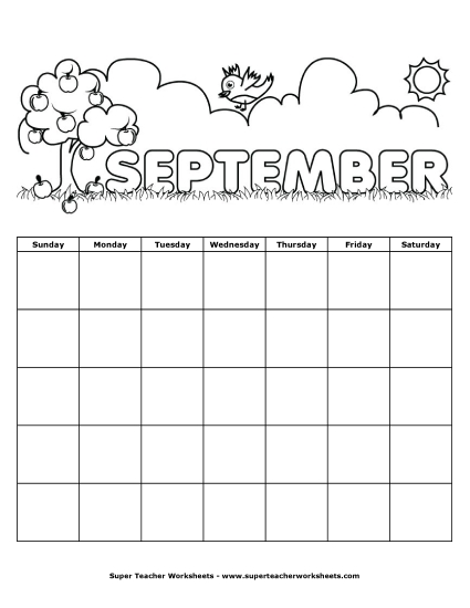 September Calendar September Calendar
