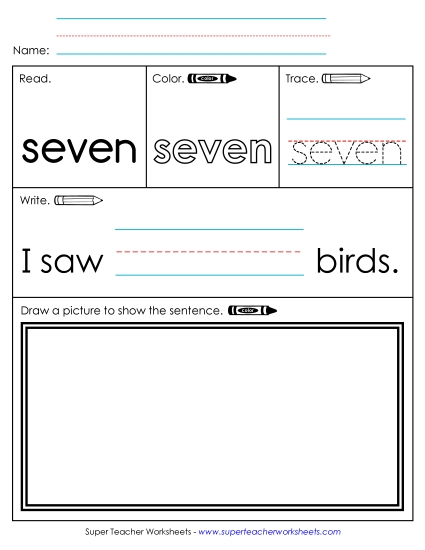 Individual Sight Words - Seven (Sight Word) Individual Sight Words - Seven (Sight Word)