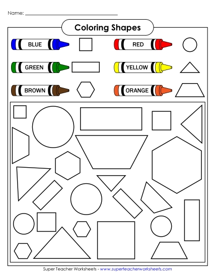 Mixed Shapes - Shape Coloring