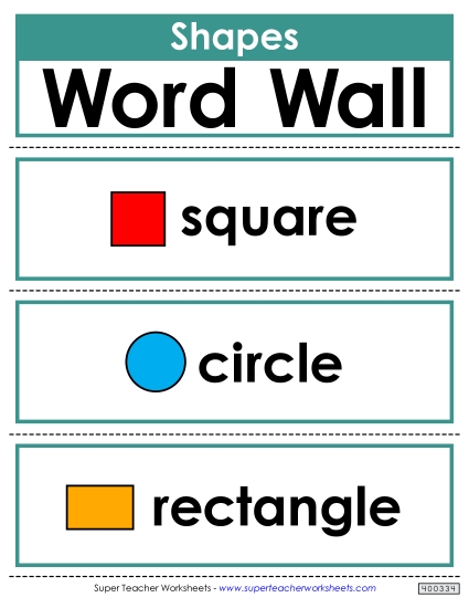 Word Wall - Shapes Word Wall Word Wall - Shapes Word Wall