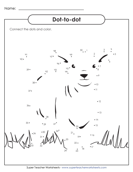 Dot-To-Dot - Sheep Dot-to-Dot: Count to 50