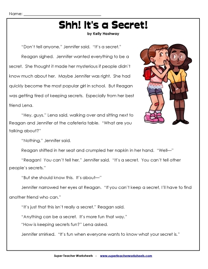 Fiction Stories - Shh! It's a Secret (Fiction) Fiction Stories - Shh! It's a Secret (Fiction)