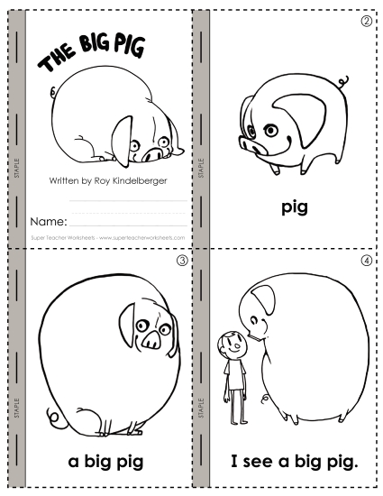Cut & Glue Activities - Short I Mini-Book Activity: Big Pig Cut & Glue Activities - Short I Mini-Book Activity: Big Pig