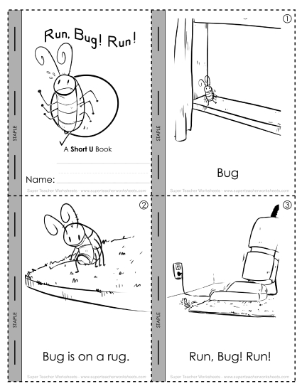 Vowels - Short U Mini-Book : Run Bug! Run! Vowels - Short U Mini-Book : Run Bug! Run!
