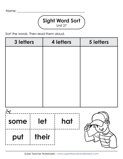 Worksheets - Sight Word Sort (Unit 27) Worksheets - Sight Word Sort (Unit 27)