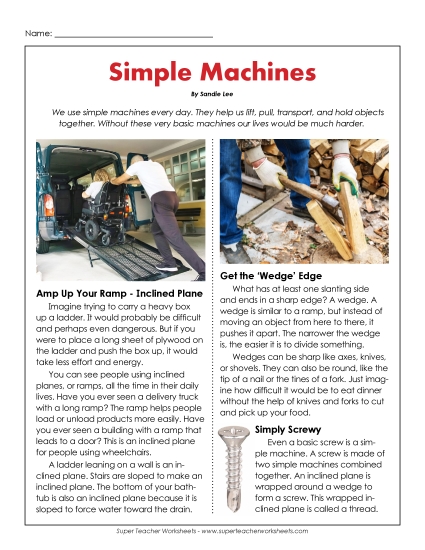 Simple Machines: Article Simple Machines: Article