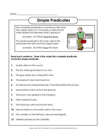 Simple Subjects & Predicates - Simple Predicates Simple Subjects & Predicates - Simple Predicates