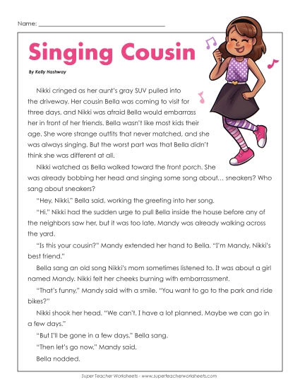Fiction Stories - Singing Cousin (Fiction)