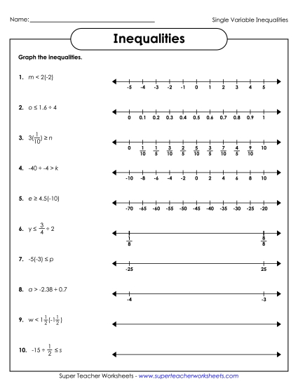 Intermediate Level: Pos & Neg Numbers - Single Variable Inequalities - Intermediate (Multiplication & Division) Intermediate Level: Pos & Neg Numbers - Single Variable Inequalities - Intermediate (Multiplication & Division)