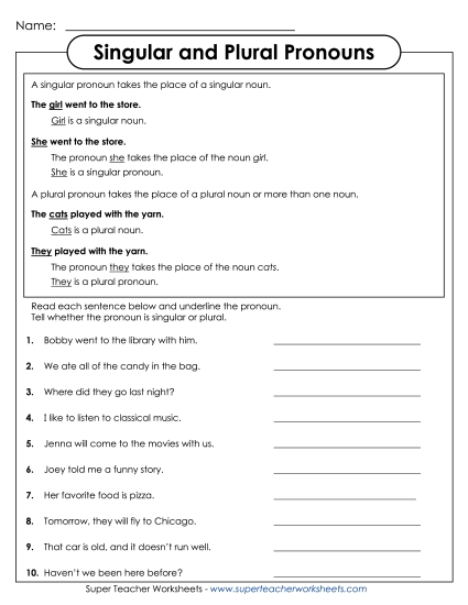 Basic Pronouns - Singular and Plural Pronouns Basic Pronouns - Singular and Plural Pronouns