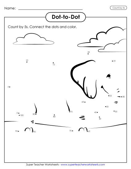 Skip Counting - Skip Counting by 5s: Elephant