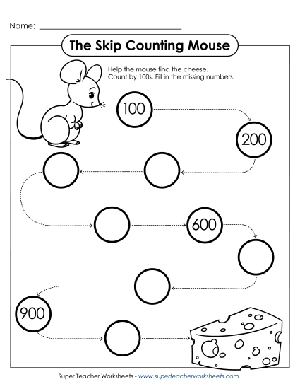 Skip Counting Mouse (By 100s) Skip Counting Mouse (By 100s)