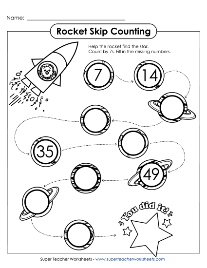 Skip Counting Rocket (By 7s) Skip Counting Rocket (By 7s)