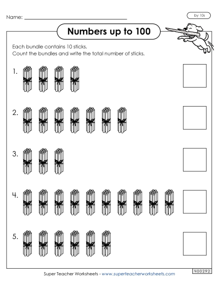 Skip Counting Sticks - Count by 10s