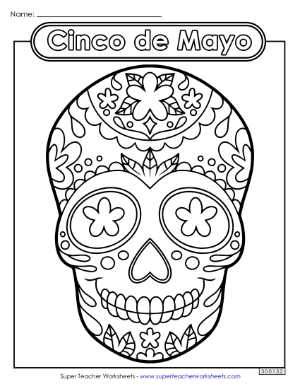 Coloring Pages - Skull Coloring Page