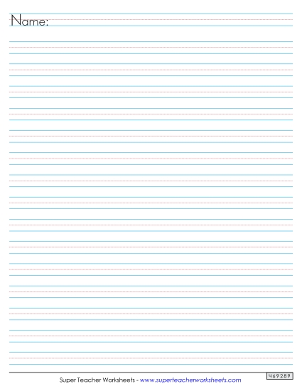 Paper - Small Dotted Lines (Name Line)