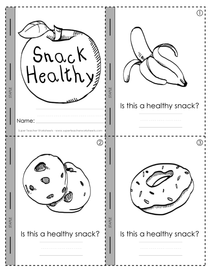 Themed Mini-Books - Snack Healthy Themed Mini-Books - Snack Healthy