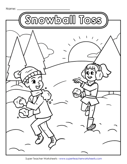 Advanced Pictures (For Older Kids) - Snowball Toss
