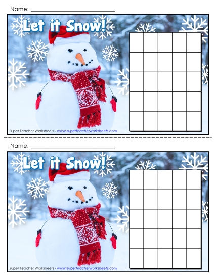 Small Charts - Snowman Sticker Chart Small Charts - Snowman Sticker Chart