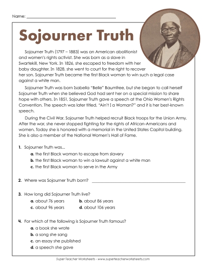 Biography - Sojourner Truth Biography - Sojourner Truth