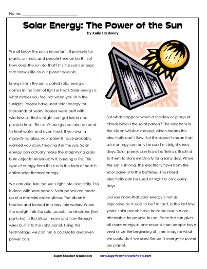 Nonfiction Articles - Solar Energy Nonfiction Articles - Solar Energy