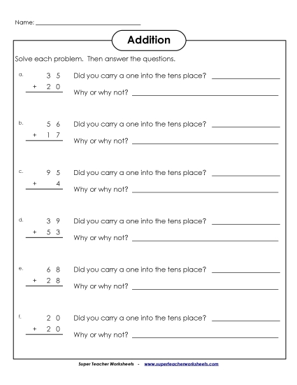 Worksheets (2-Digit Addends) - Solve and Explain Worksheets (2-Digit Addends) - Solve and Explain